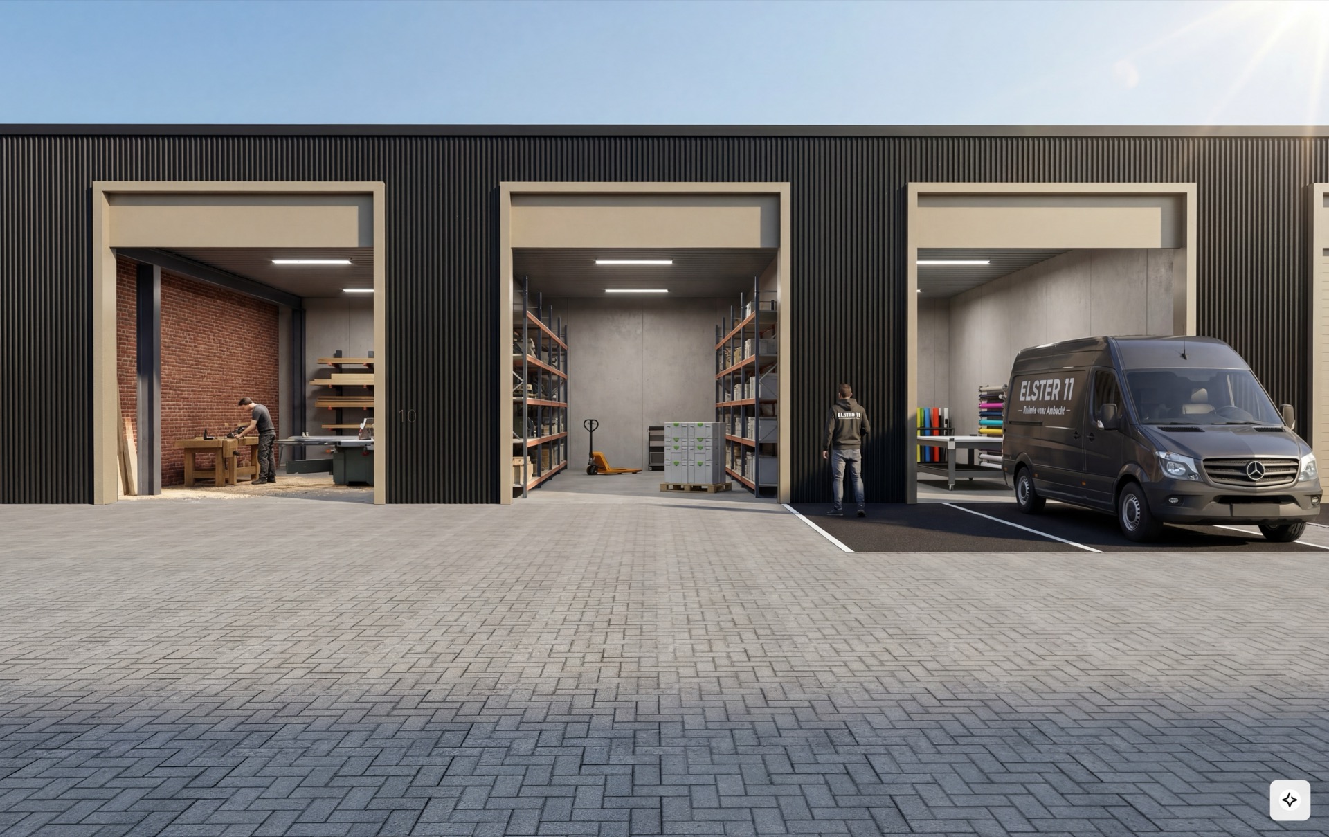 ELSTER 11 overheaddeuren met diverse opslag